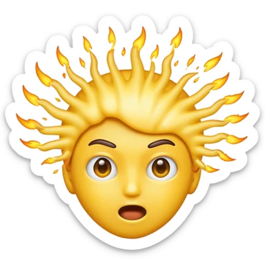 head exploding mind blown emoji. sticker