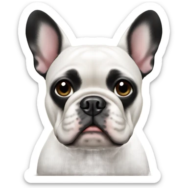 Black French bulldog sticker