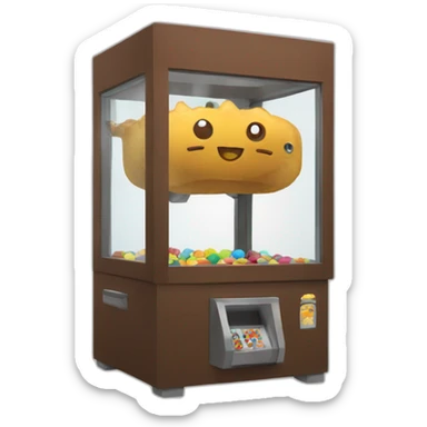 brown claw machine sticker