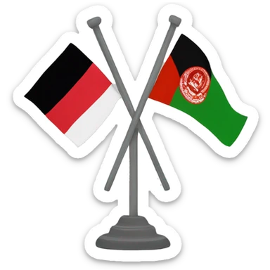 afghan flag and bengali flag sticker
