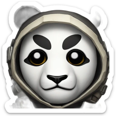 Panda in a bandit mask from borderlands sticker