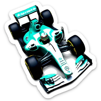 formula 1 car rglament 2022 year mercedes petronas f1 team sticker