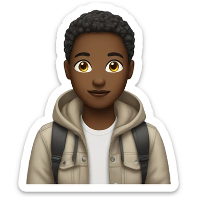 african american teenager sticker