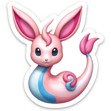 Colorful Sylveon-Milotic-hybrid sticker