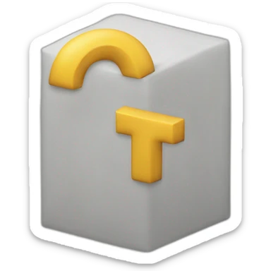 The combined letter J+M in 3D  sticker