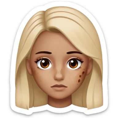 Evann Buckley, de la série 911 avec une tache de naissance vers les yeux sticker