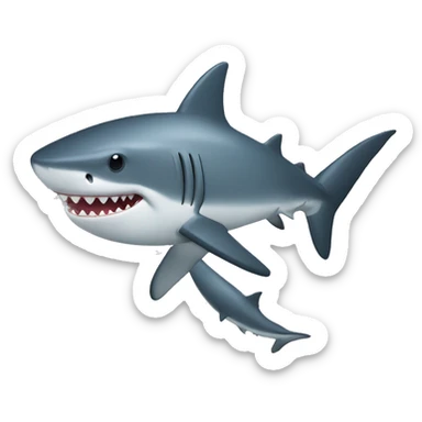 Shark wit tophead sticker
