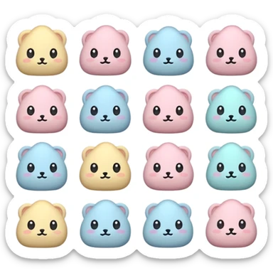Create a cute, small 3D sticker in a realistic digital illustration style, with soft textures and pastel colors. Object
 sticker
