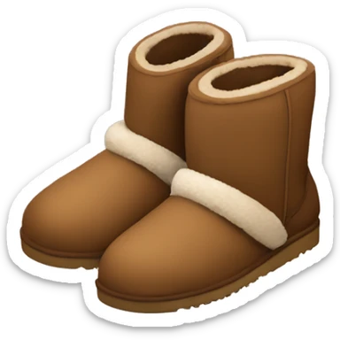 Brown ugg shoes sticker