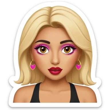 Huda from Love Island crashout face emoji sticker