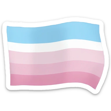 transgender pride flag with five horizontal stripes: light blue, pink, white, pink, and light blue sticker