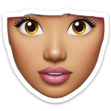  Nicki minaj pink hair frange sticker