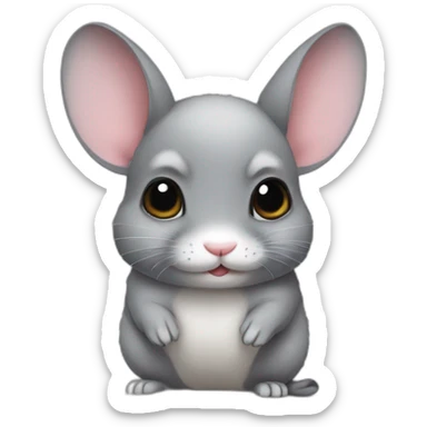 Cute chinchilla  sticker
