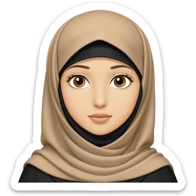 Niqab hijab girl sticker
