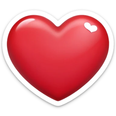 Full Crimson colored heart sticker