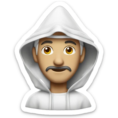 white man wearing capirote funny sticker