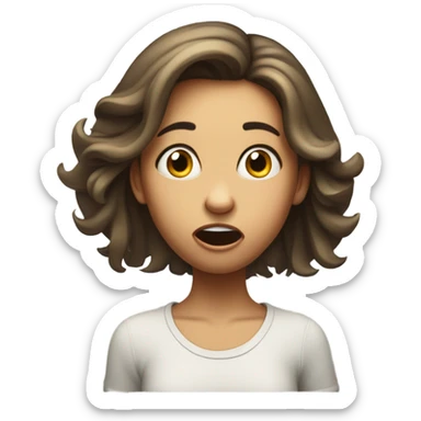 Shoked beauty girl sticker