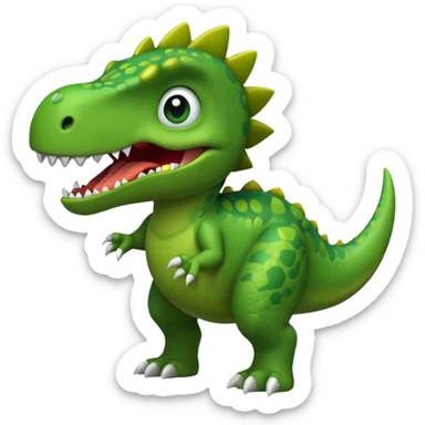 Dino flipping off sticker