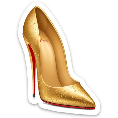 louboutin gold 10 cm stiletto sticker