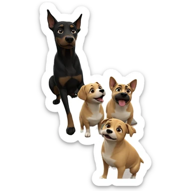 dog looking out window sticker