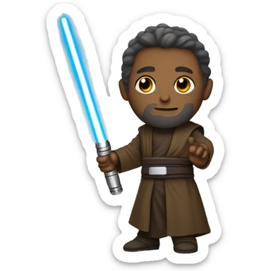 jedi with light saber sticker