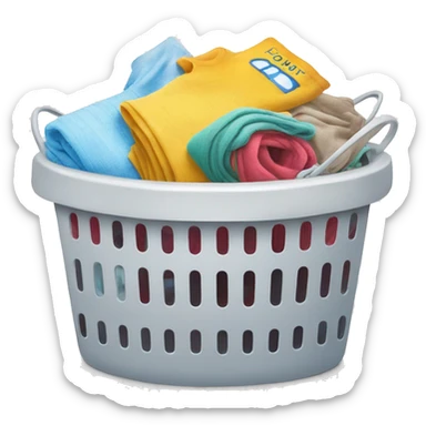 Laundry basket sticker