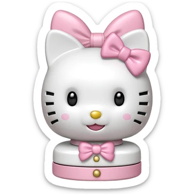 white hello kitty nutcracker sticker