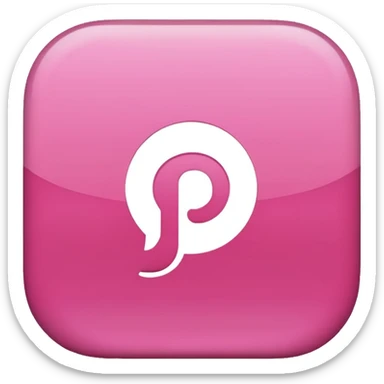 pink pintrest p logo sticker