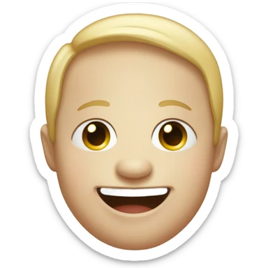Smiling emoji with Down syndrome  sticker