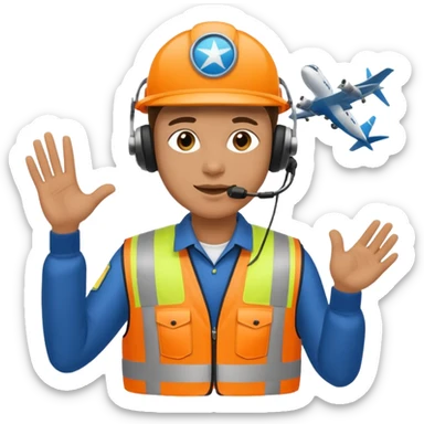 Airport Ground Marshal sticker