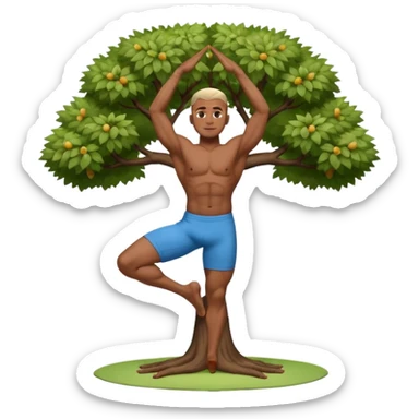 Yoga Practitioner black man  sticker