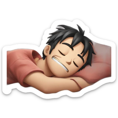 Luffy en train de dormir sticker