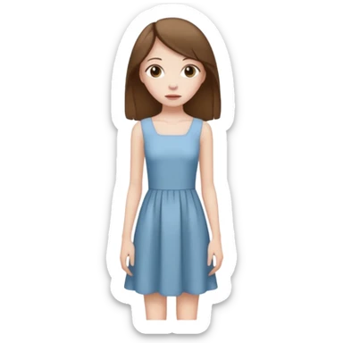 anorexic white girl with brunnete hair sticker