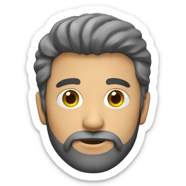 hombre moreno pelo liso sin gorro  sticker