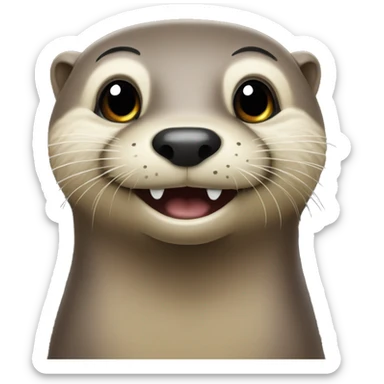 Loutre qui regarde un fi sticker