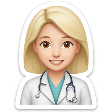 young female doctor emoji transparent background sticker