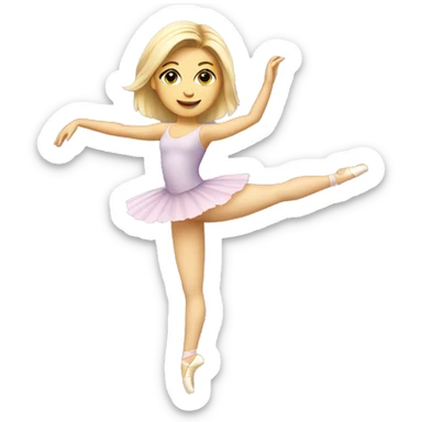 Ballett dancer female blond, no pink sticker