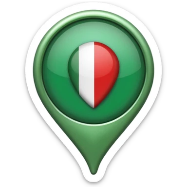 location pin Italy green sticker