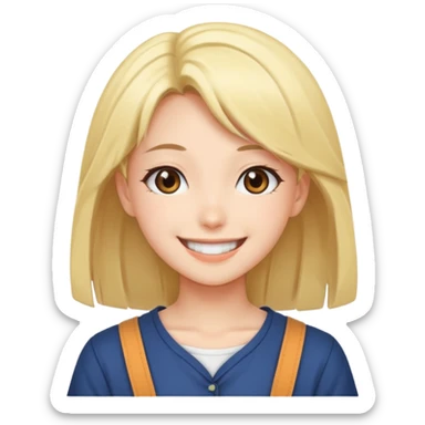 Animae girl happy sticker