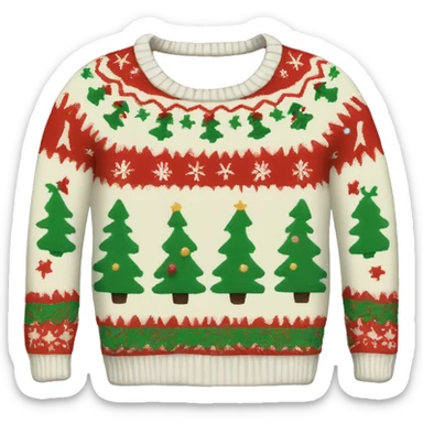 Christmas sweater sticker