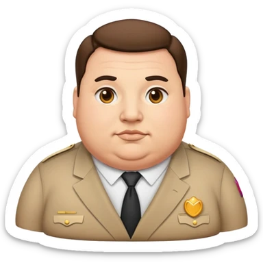 photorealistic fat official sticker