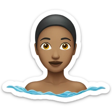 woman swimming sticker