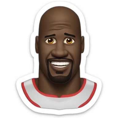 Shaquille O’Neal funny face sticker