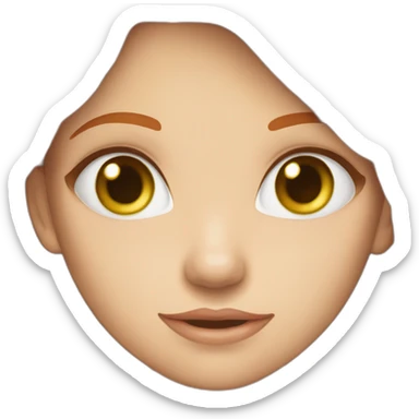 Une fille rousse yeux verts sticker