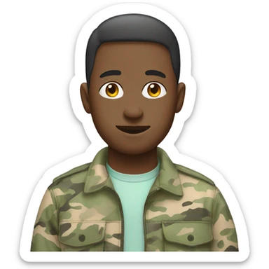 person wearing pastel camo sticker