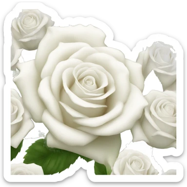 white roses sticker