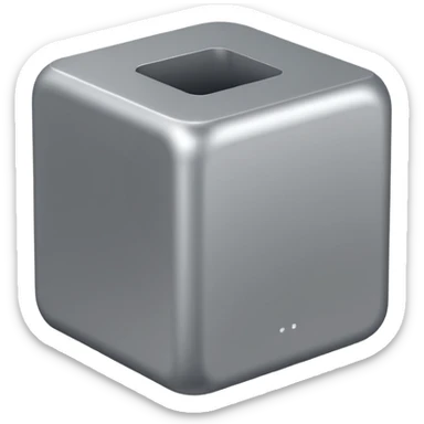  modern software box. Smooth 3D form, rounded edges, soft realistic lighting, minimalist design, no text or logos, neutral background. Rendered in the same realistic style as official Apple emojis (like the toolbox or laptop emoji). sticker