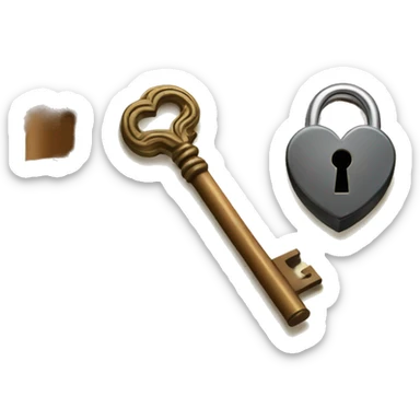 vintage diary with lock and key sticker