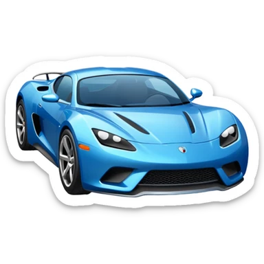 blue sports car sticker