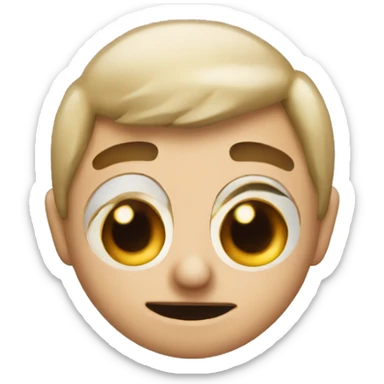 an classic emoji watching to the right sticker